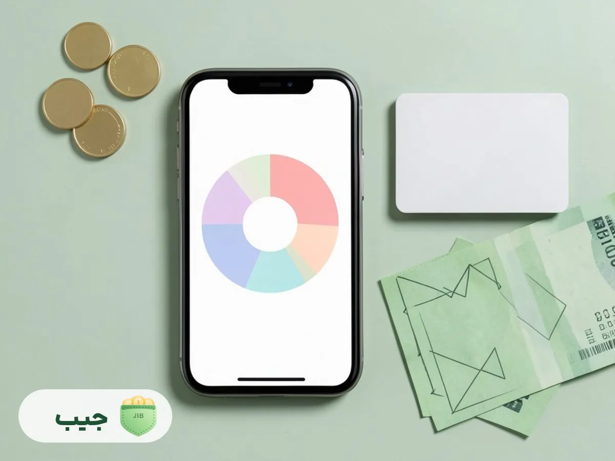 تصویر مفهومی ثبت و دسته بندی تراکنش های بانکی در گوشی همراه