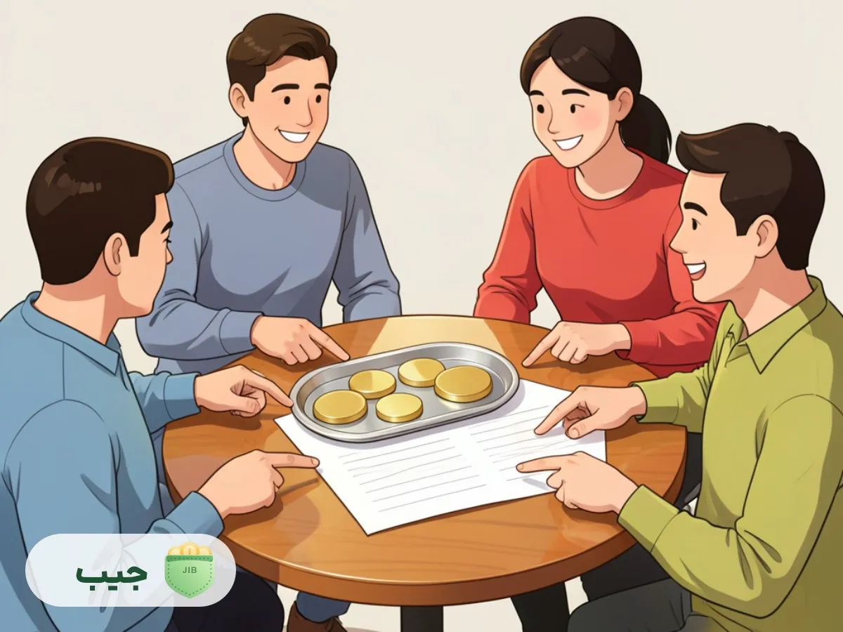 تقسیم هزینه مشترک بین چند نفر با قابلیت دنگ جیب