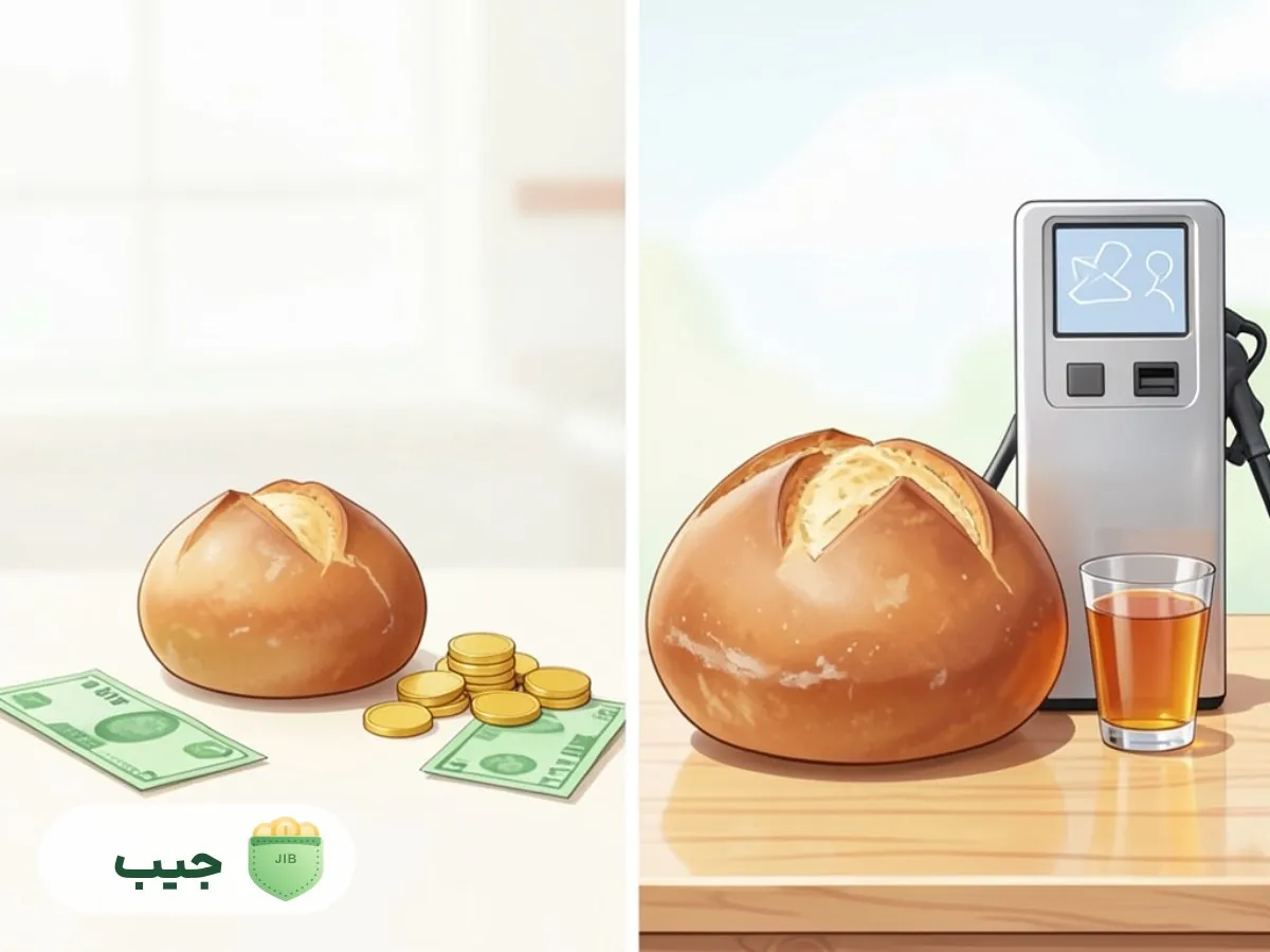 مقایسه قیمت نان و بنزین در دو زمان؛ همان پول، کالای کمتری می خرد