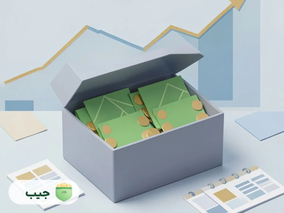نمایش ترکیب دارایی های صندوق درآمد ثابت شامل اوراق بدهی و سپرده بانکی